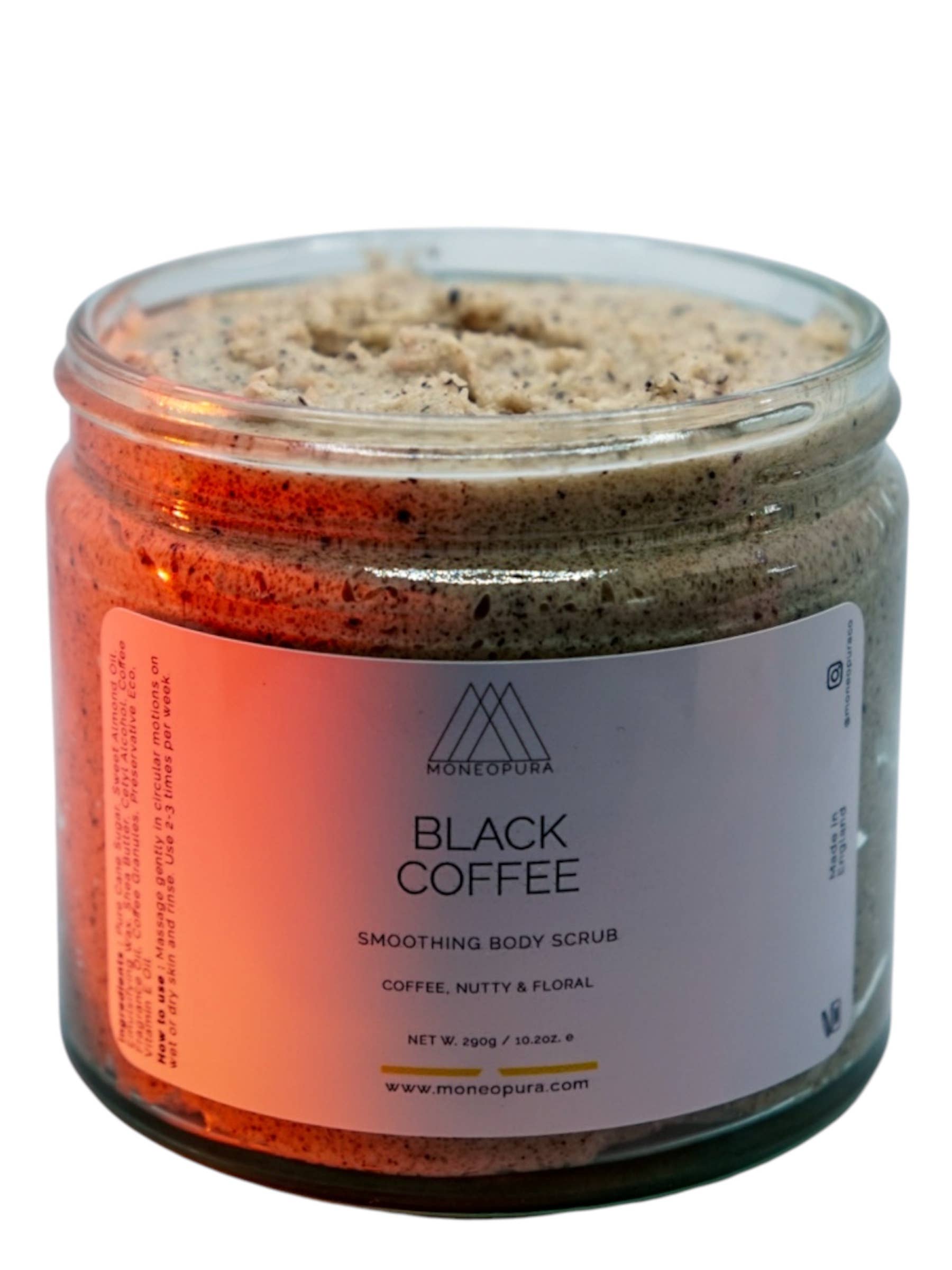 Moneopura - Wholesale Body Scrub/Exfoliant - BLACK COFFEE BODY SCRUB - 8.4oz/250ml2