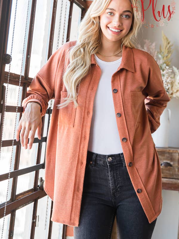 PLUS SOLID SHACKET MED FICKA OCH SIDOSLITS för wholesale av Pink Irene Wholesale