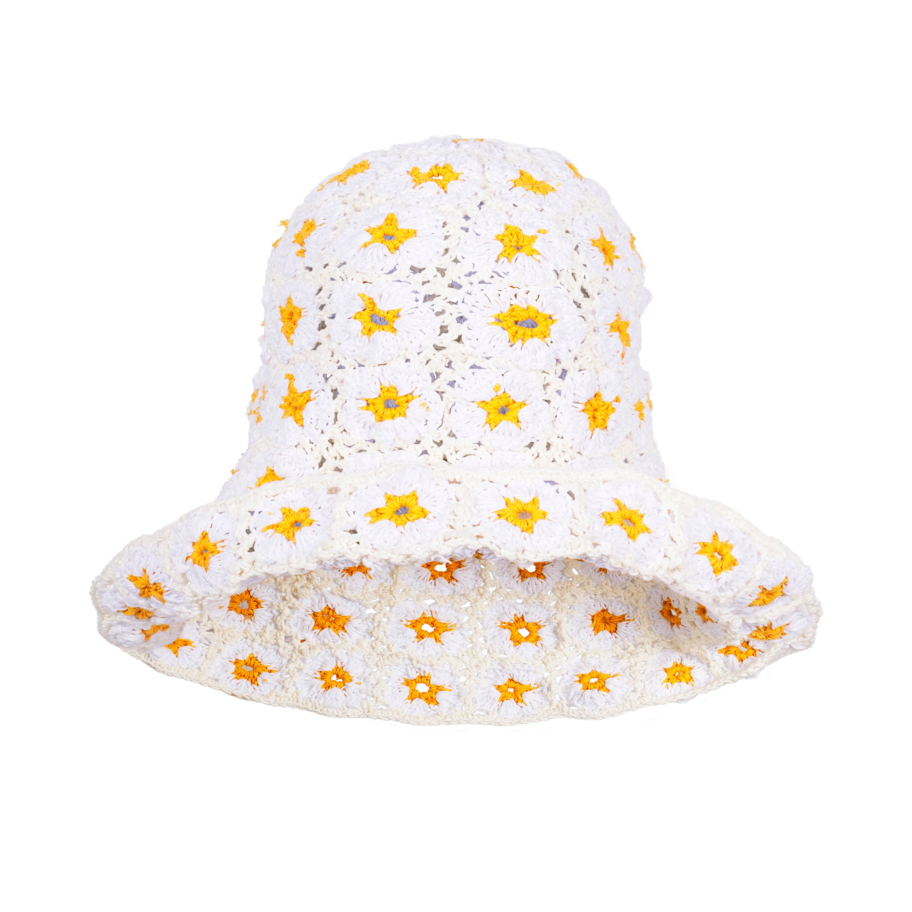 Brunna Co – Großhandel Bucket Hat – Damen – FLORA Häkelmütze, Weiß4