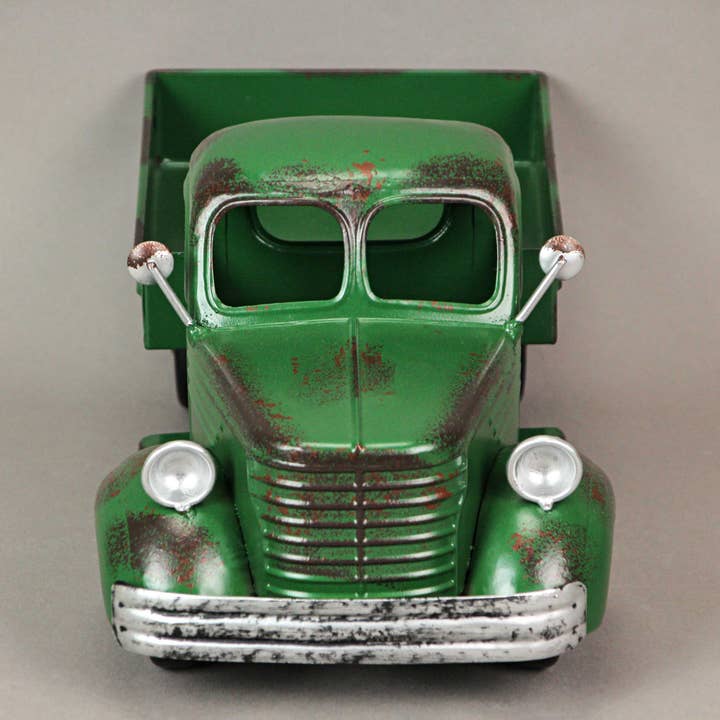 Zeckos - Wholesale Planter Box - Green Rustic Metal Decorative Vintage Pickup Truck Planter