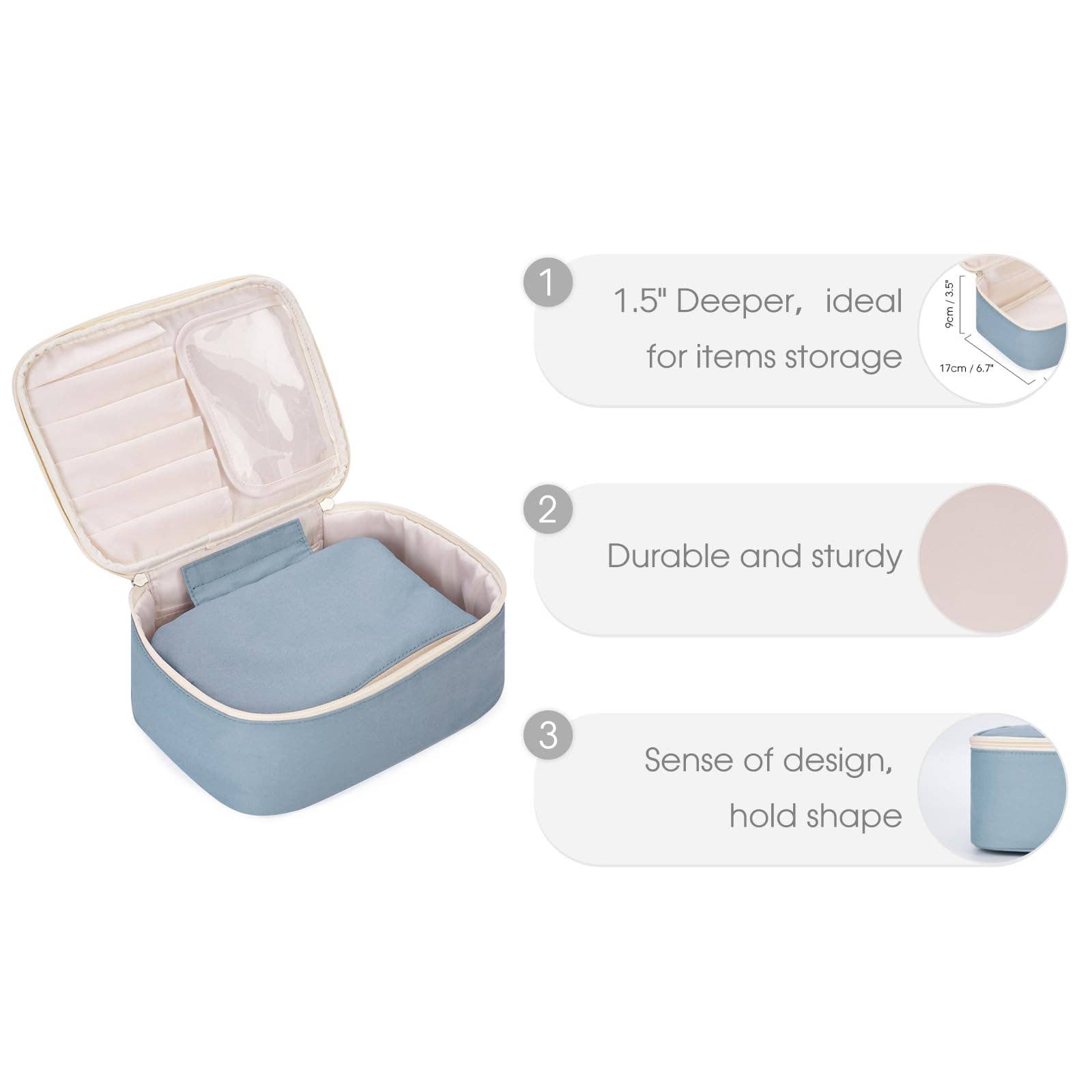 wandf - Vente Trousses de maquillage/cosmétique - Trousse à cosmétiques Narwey NW5122, trousse de maquillage de voyage9