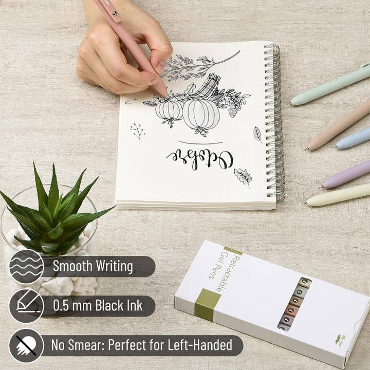 Mr. Pen - Wholesale Pen - Mr. Pen- Retractable Gel Pens, 6 Pack, Pastel Barrels