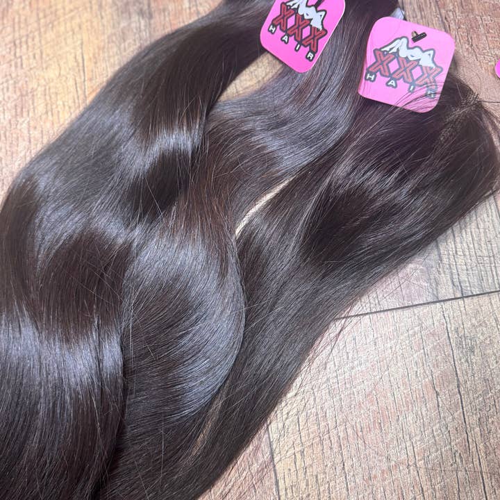 XXXHAIR LLC - Wholesale Hair Extensions - 2 Bundle Deal 18”,20” w/ FREE 22” HD 2*4 Lace Closure