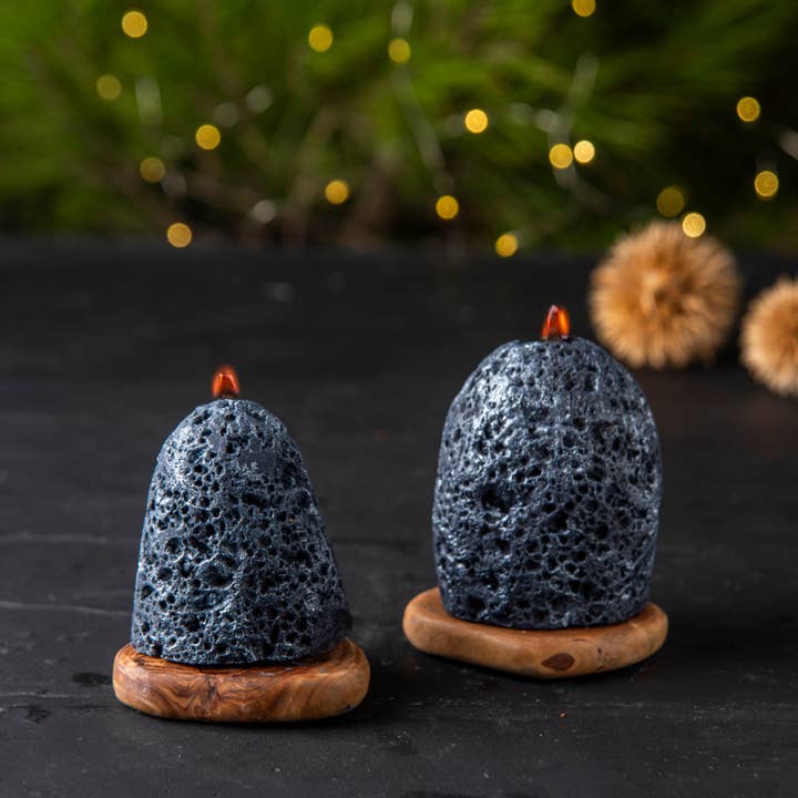 Vela de Piedra de Lava, Vela de Soja Orgánica Vegana (2 piezas) para venta al por mayor de Troy Touch