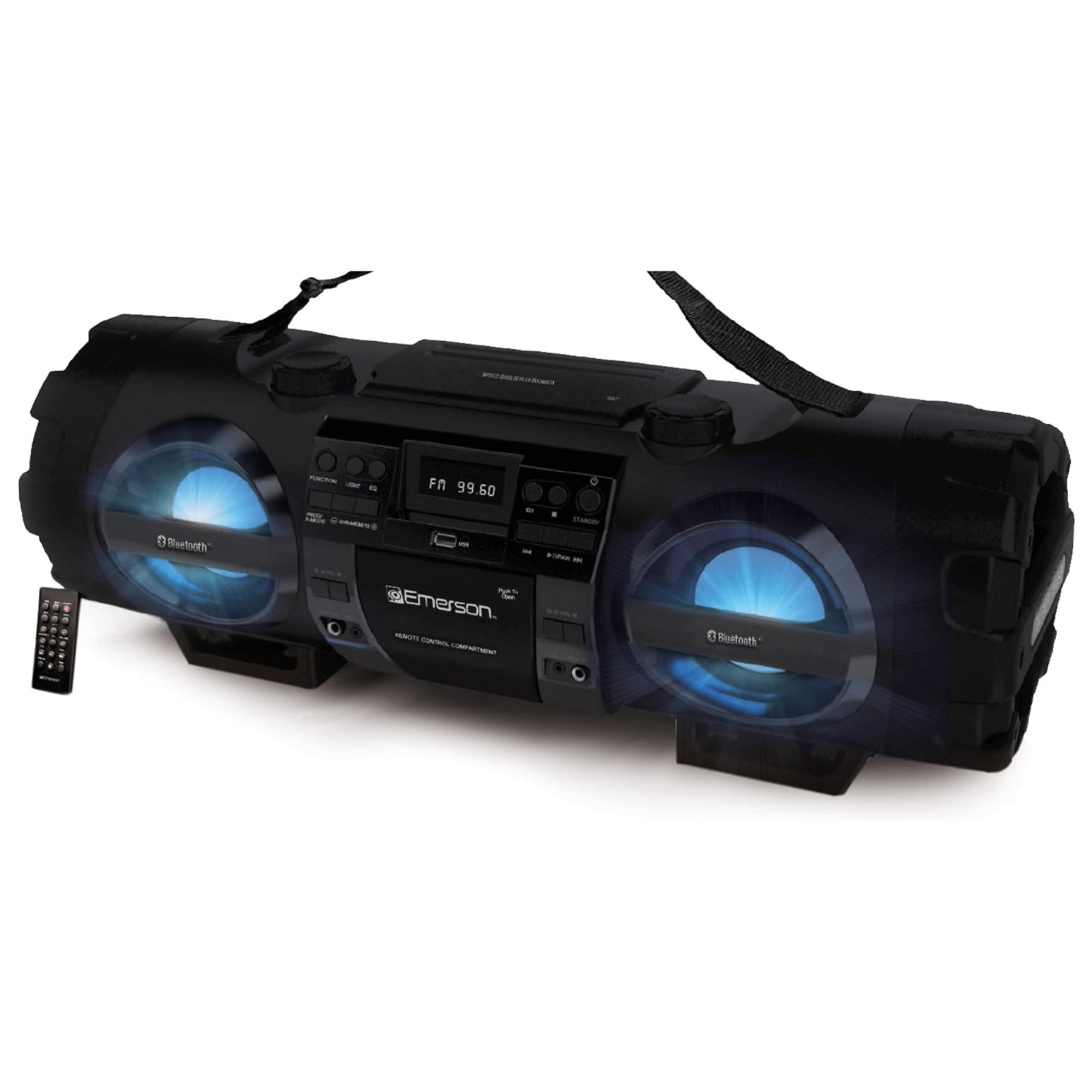 JupiterGear Home - Wholesale Speakers - Emerson Dual Subwoofer Bluetooth Boombox5