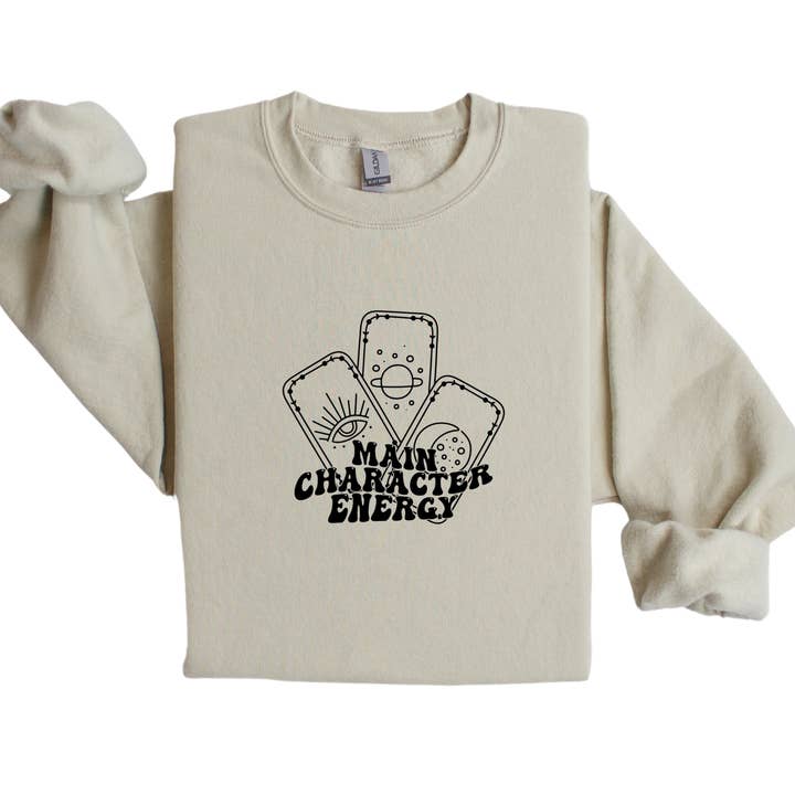 Rose and Daisy Gifts - Wholesale Graphic Sweatshirt - Women's - "Main Character Energy" - Sweatshirt1