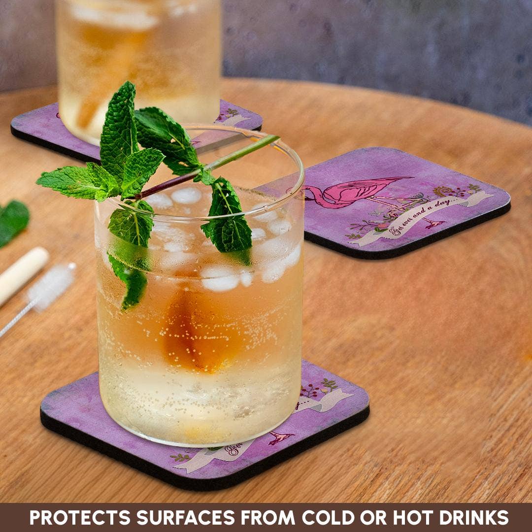 3dRose - Wholesale Coasters - 3dRose, Flamingo Valentines Day Illustration, Coaster9