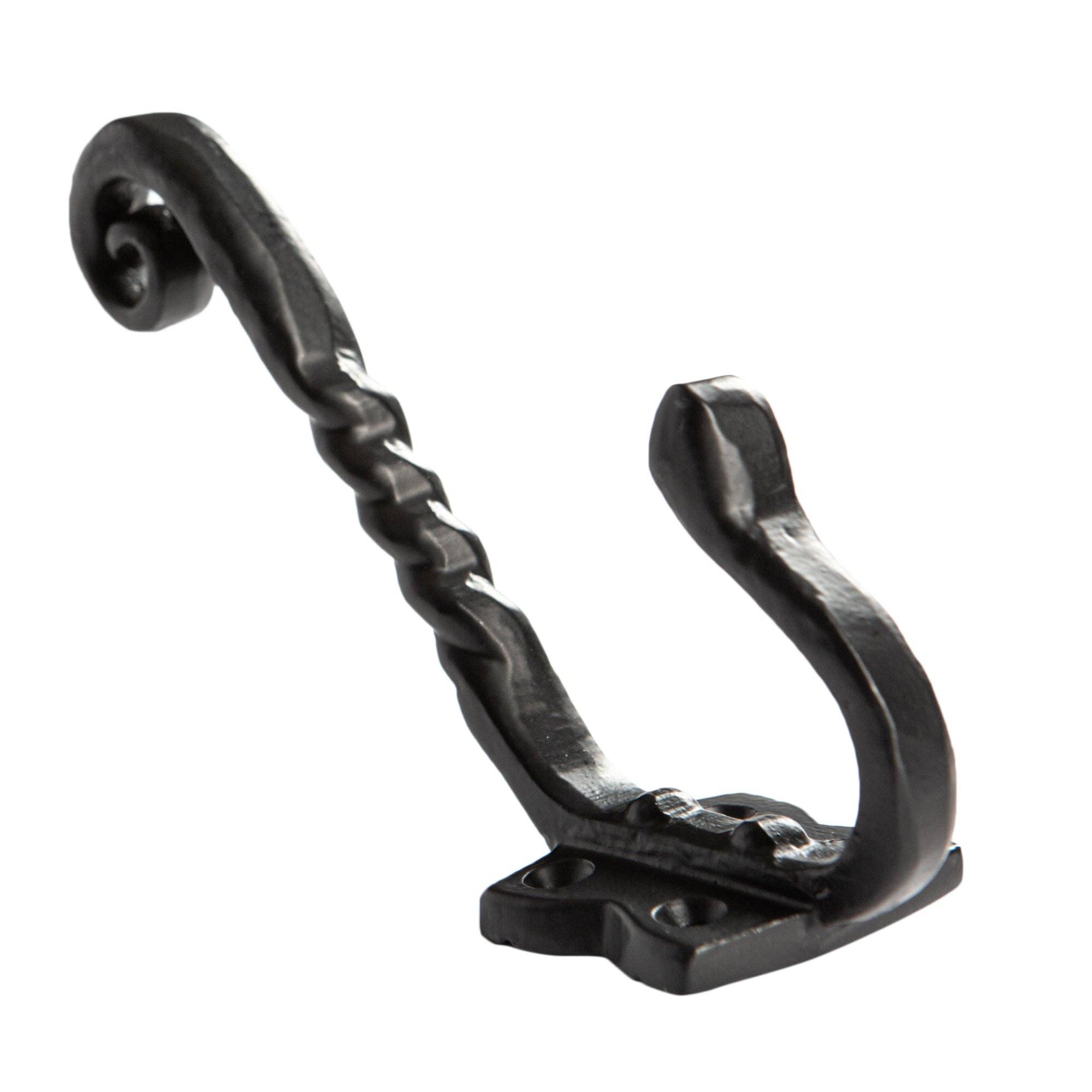 Rinkit Ltd – wholesale Wall hook – Twisted Scroll Hat & Coat Hook - W40mm x H125mm - Black6