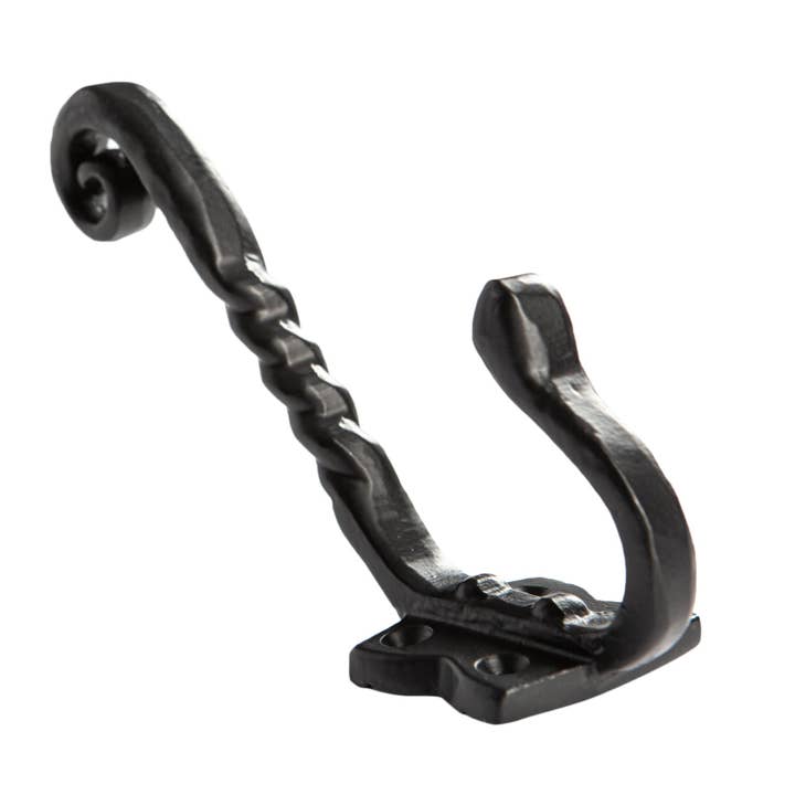 Rinkit Ltd – wholesale Wall hook – Twisted Scroll Hat & Coat Hook - W40mm x H125mm - Black6
