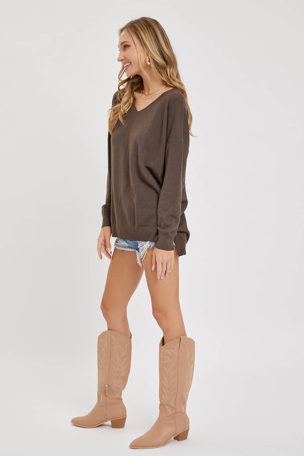 Sweet Lovely by Jen - Vente Pull tunique – femme -  HAUT ET PULL EN TRICOT DÉCONTRACTÉS POUR TOUS LES JOURS30