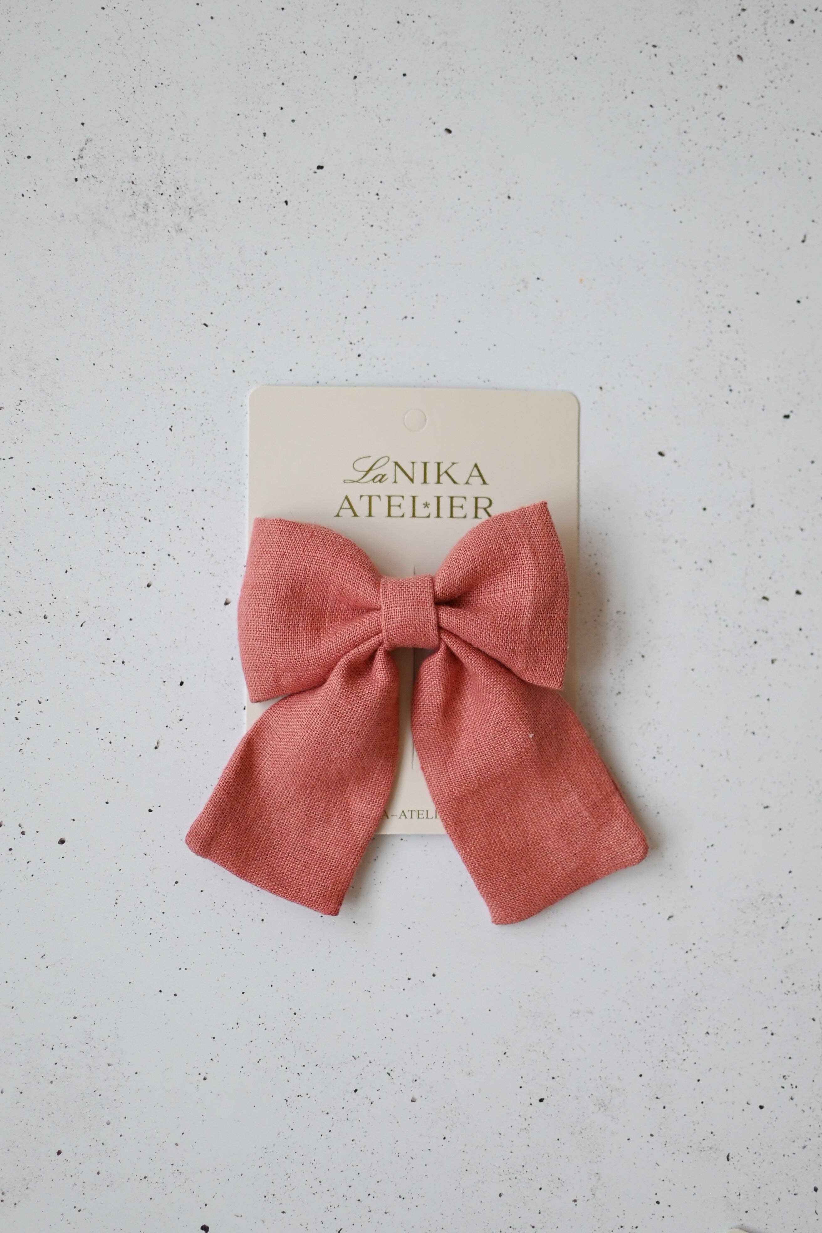 Lanika Atelier, Nika Korošec s.p. - Wholesale Hair Bow - Women's - Midi linen hair bows in pastel colors8