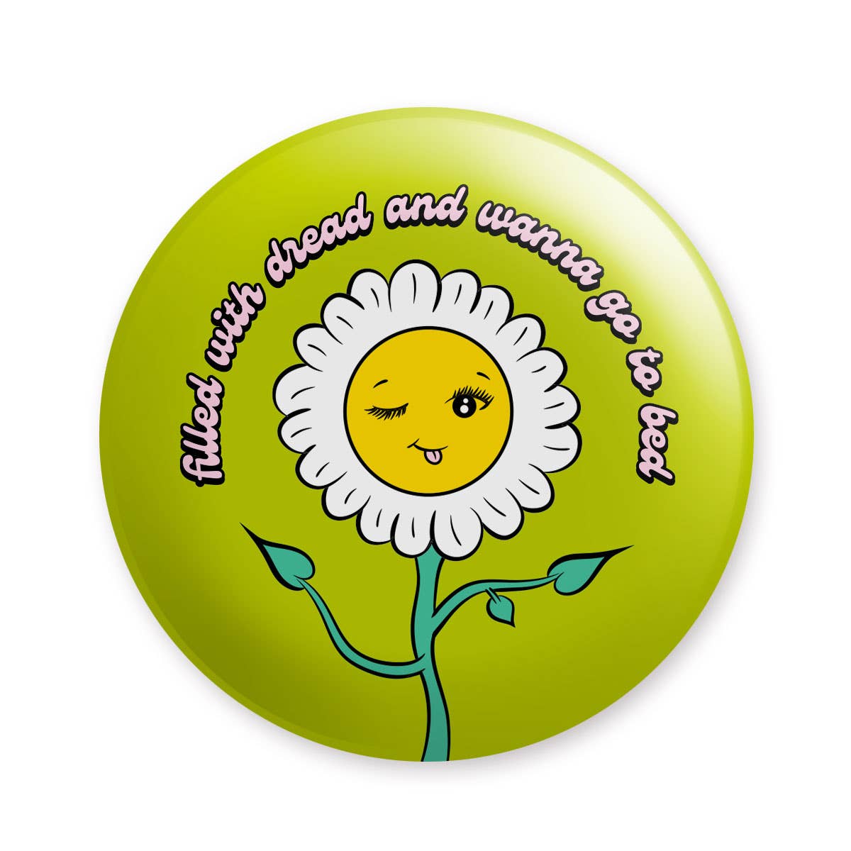 Krystan Saint Cat - Vente Épinglettes/boutons - Bouton pinback rempli d'une fleur redoutable