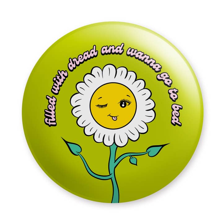 Krystan Saint Cat - Vente Épinglettes/boutons - Bouton pinback rempli d'une fleur redoutable0