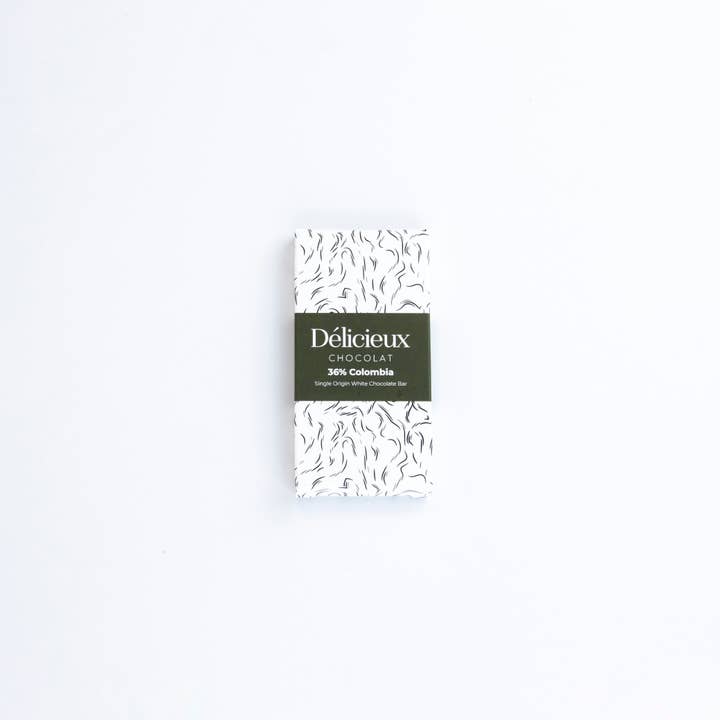 Délicieux Chocolat – Großhandel Schokoriegel – 36% Colombia Mini - weiße Tafel Schokolade2