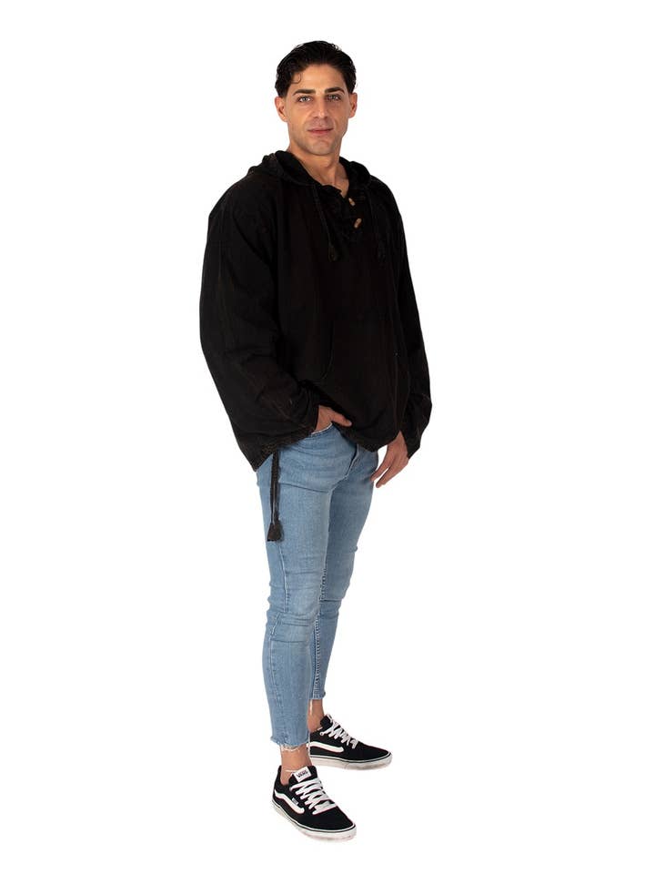 Grey Boho cotton hoodie | Kimago for wholesale on Faire3