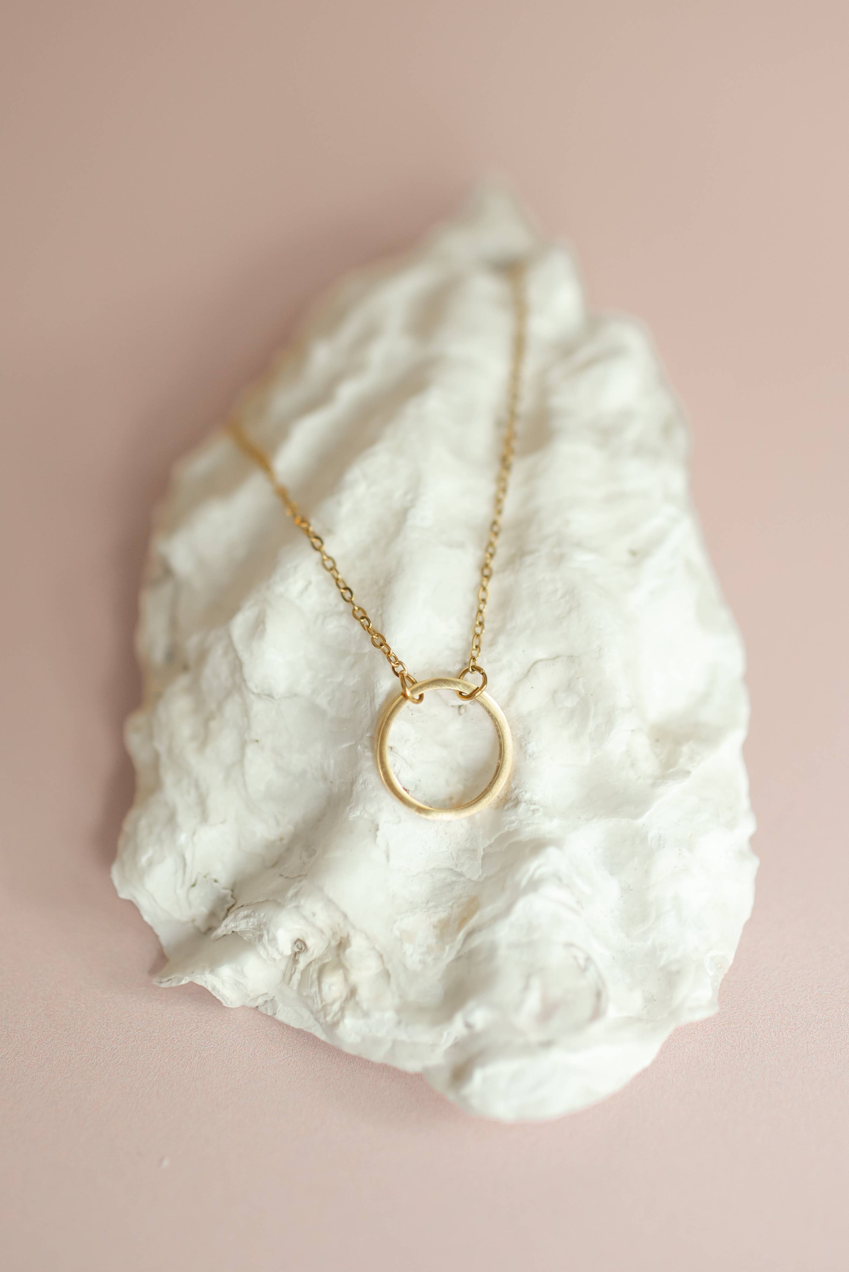 Lumi + Sol - Wholesale Pendant/Charm Necklace - Sol Circle Gold Necklace