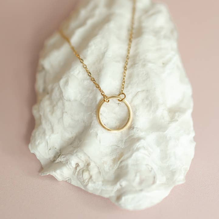Lumi + Sol - Wholesale Pendant/Charm Necklace - Sol Circle Gold Necklace0