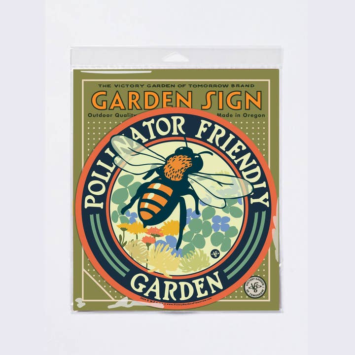 Wirtheim Poster Arts LLC - Wholesale Outdoor Sign - Bee Pollinator Friendly - Yard and Garden Sign