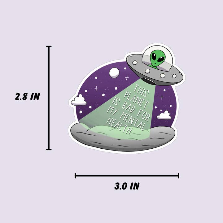 Mentally a Badass - Wholesale Sticker - This Planet Is Bad Sticker1