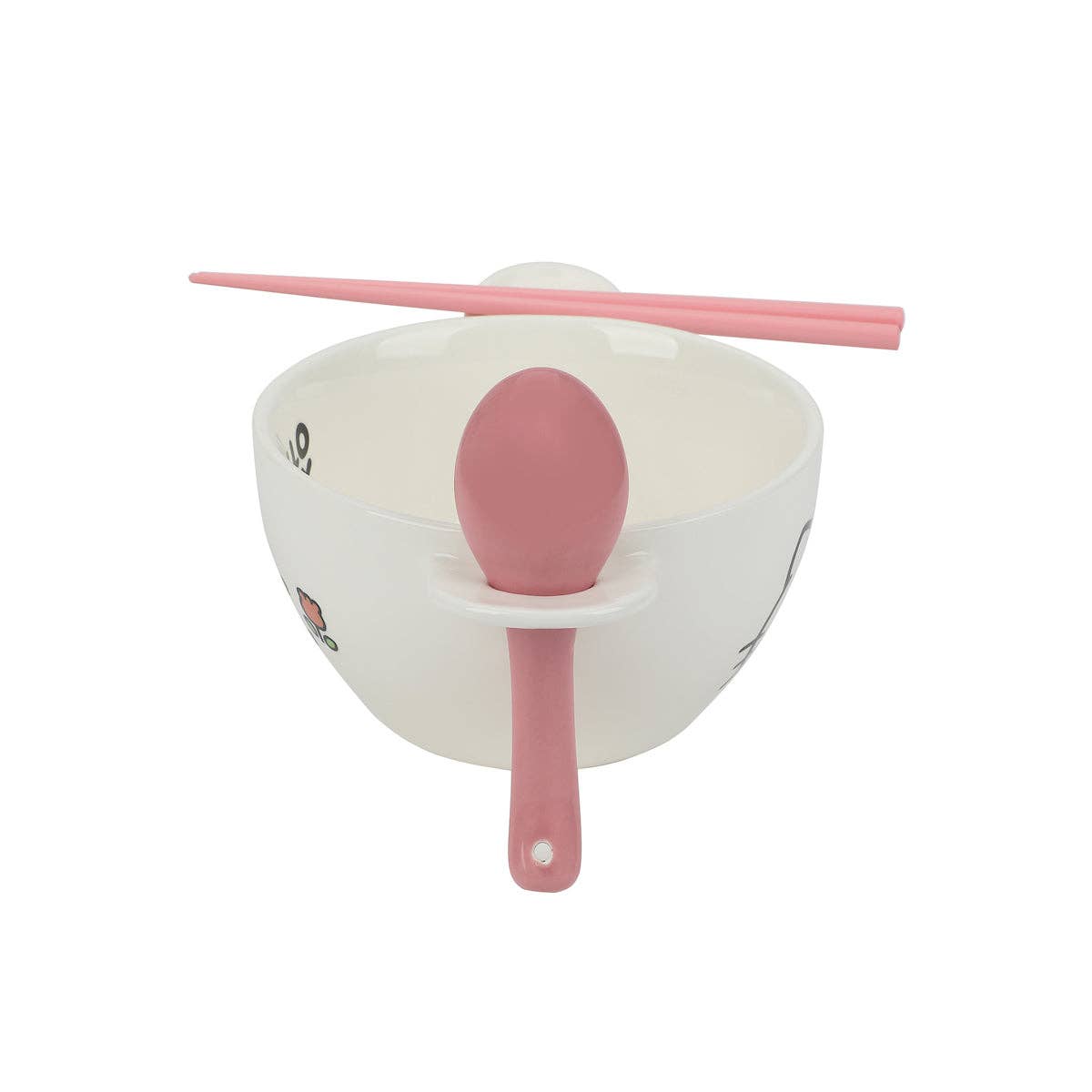 Bioworld Merchandising - Wholesale Bowl - Hello Kitty Sanrio Enjoy The Little Things Ceramic Ramen Bowl With Spoon & Chopsticks5