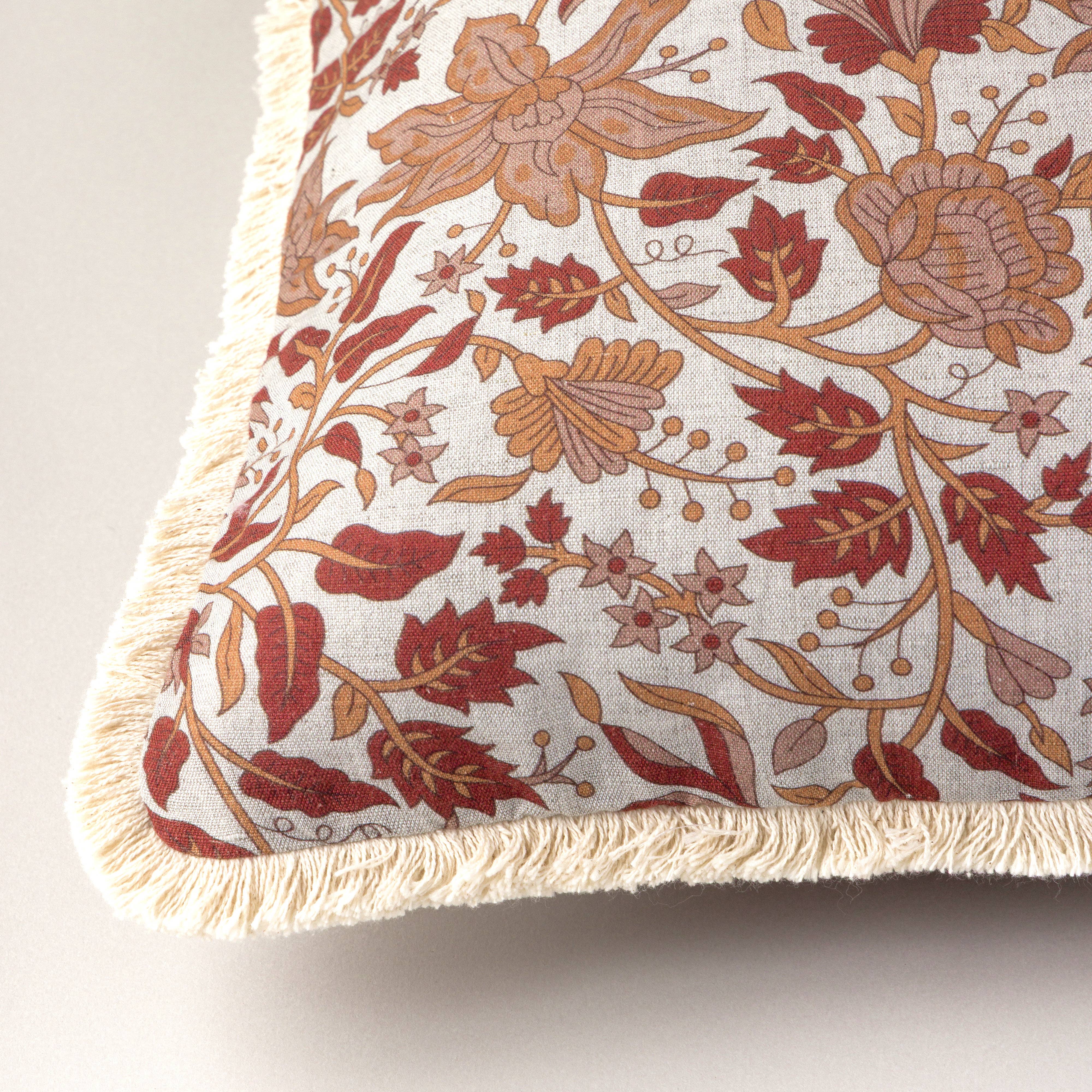 Co.House Designs - Wholesale Throw/Decorative Pillow - Botanical Block Print Pillow2