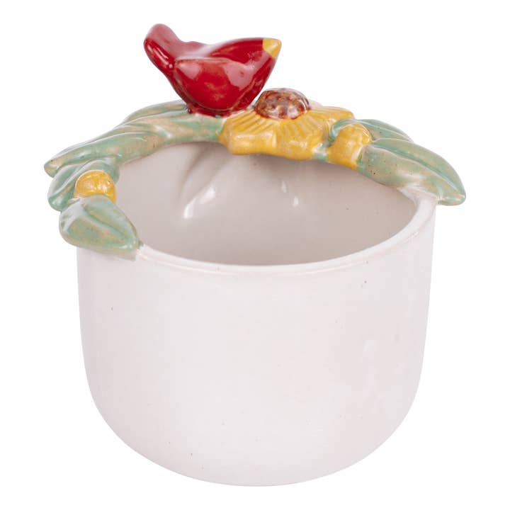 Glory Haus - Wholesale Plant Pot - Red Bird Sunflower Flower Pot