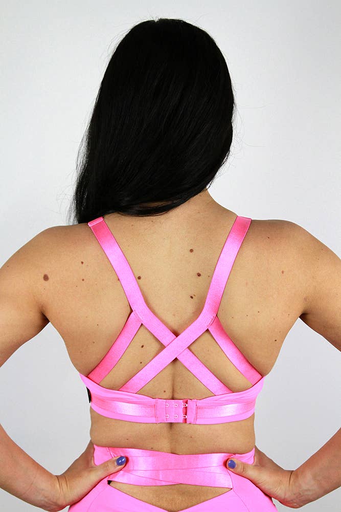 Rarr Designs - Wholesale Sports Bra - Women's - Hamilton Sports Bralette - Hot Pink2