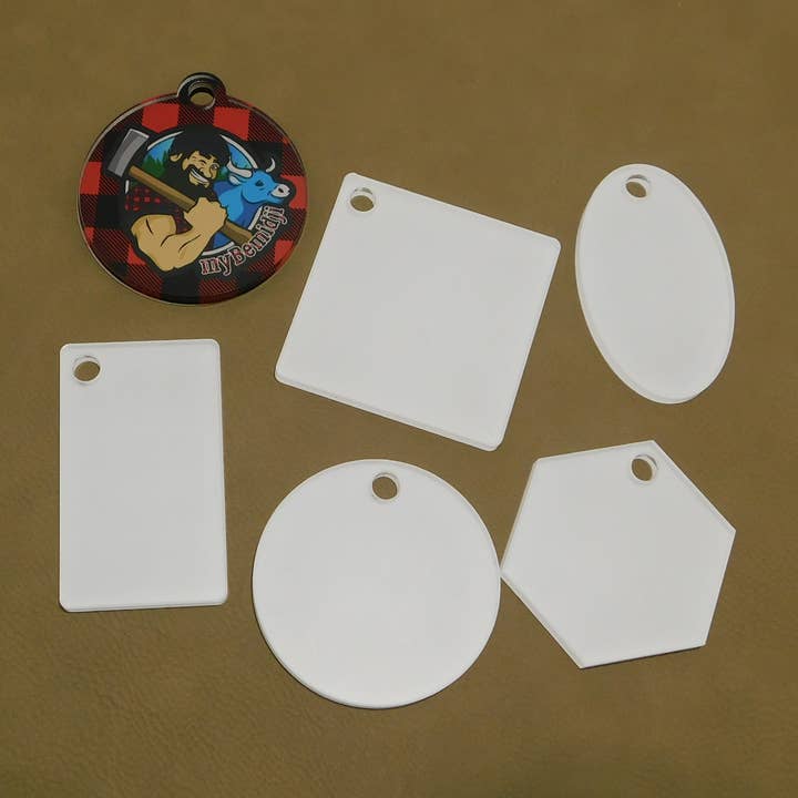 VRTX Laserworks Studio - Wholesale Keychain – Unisex - Acrylic Sublimation Blank, Keychain, Luggage Tag-Round 2.25"1