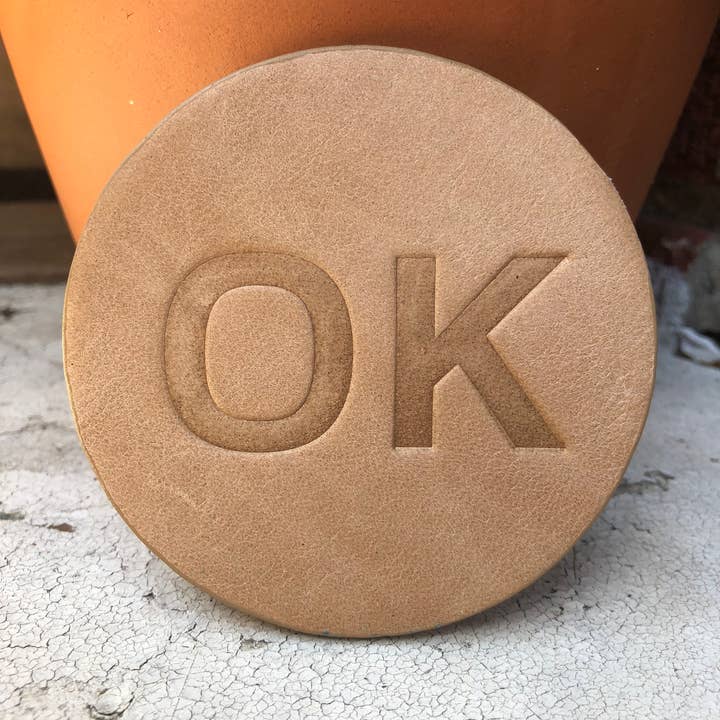 Leather Coaster - OK for wholesale by Jimmyrockit