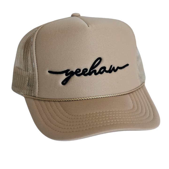 Yeehaw Foamy Trucker - Khaki for wholesale by Iconic Arizona