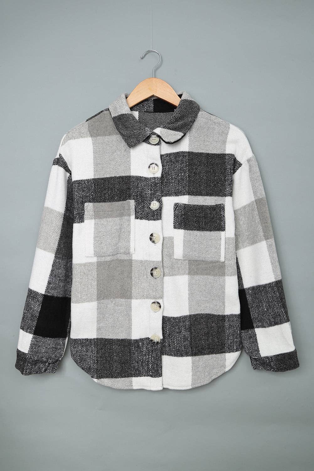 Lovesoft - Wholesale Shirt Jacket/Shacket - Women's - Casual Plaid Block Buttoned Long Sleeve Jacket With Pocket9