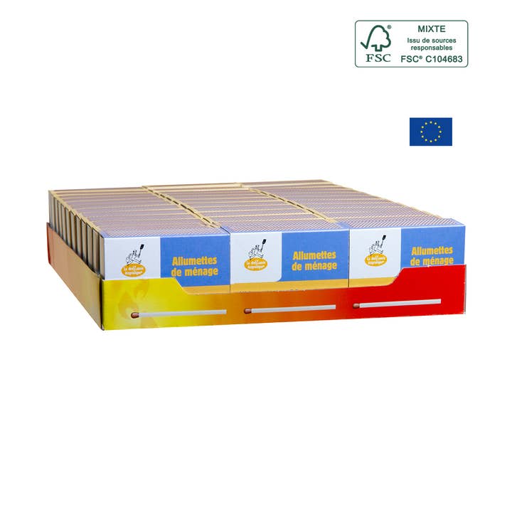 Boîte De 100 Allumettes De Ménage En Display - La Droguerie pour la vente par Ecodis - Grand Beau