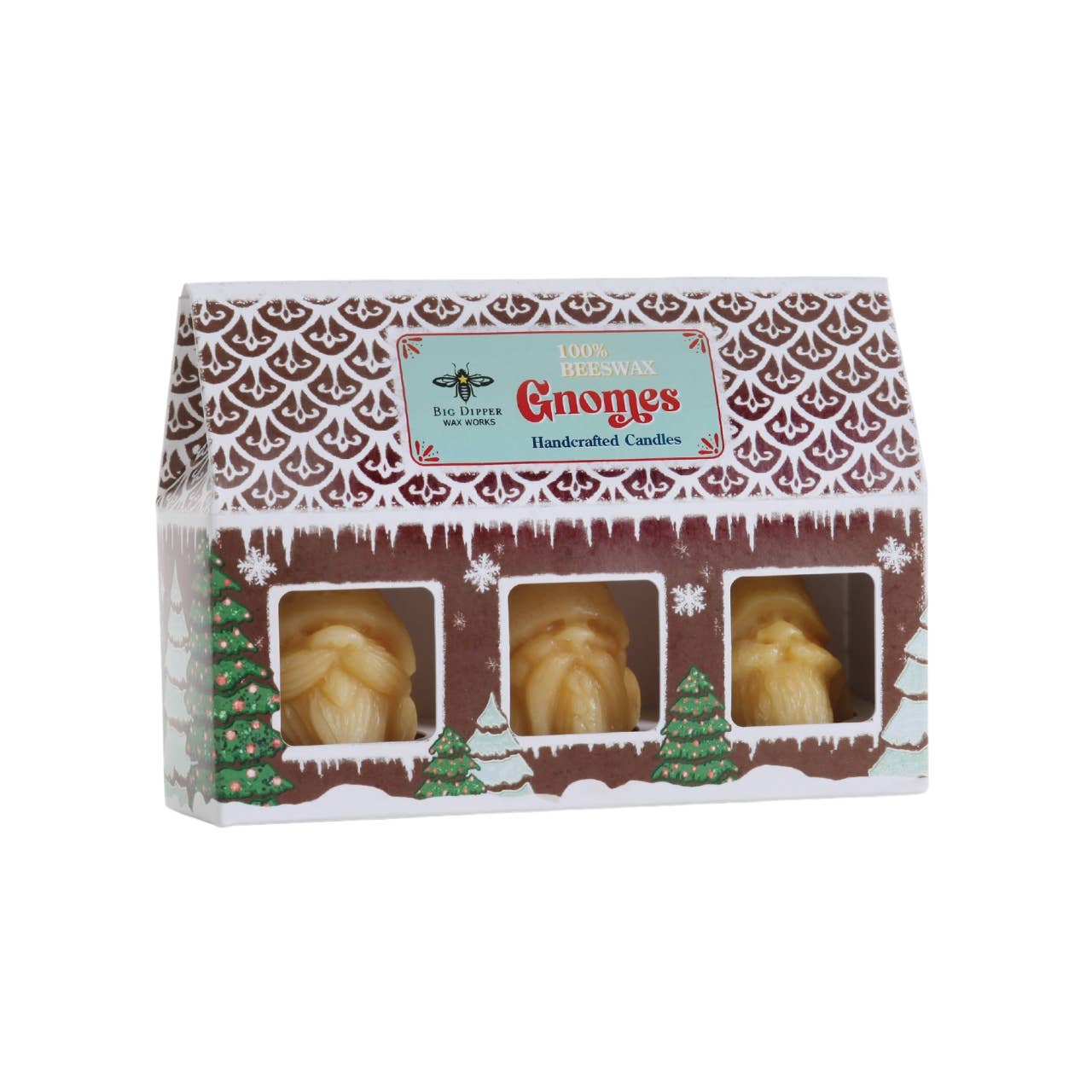 Big Dipper Wax Works - Vente Bougies originales - Bougies lutins de Noël – lot de 3 – Cire d'abeille pure à 100 %0