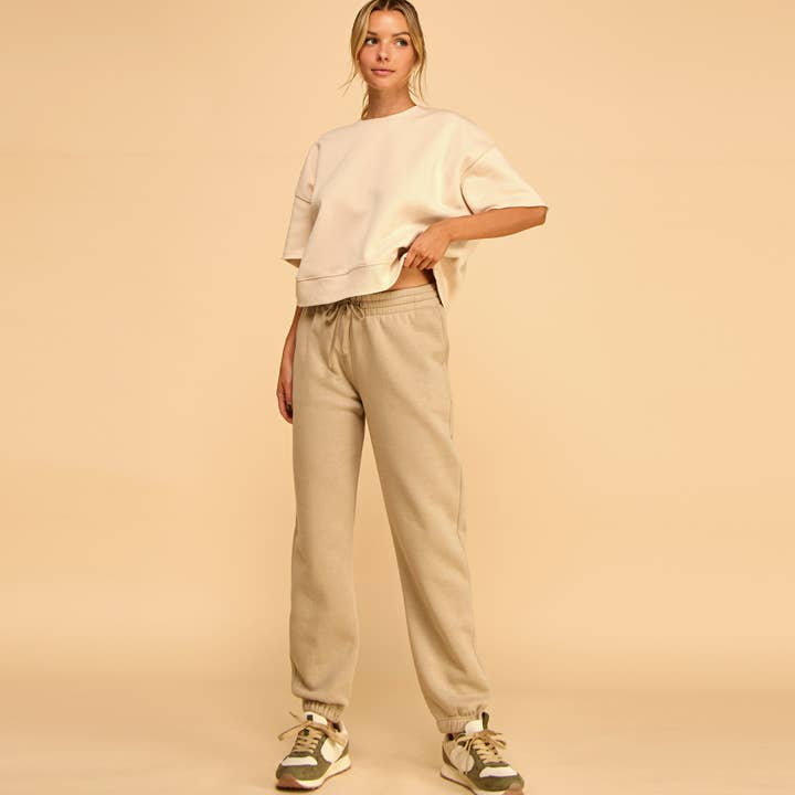 FREEZIA - Wholesale Sweatshirt - Women's - SUPER SOFT SHORT SLEEVE SWEATSHIRT IN FRENCH TERRY-FZ0009-D12