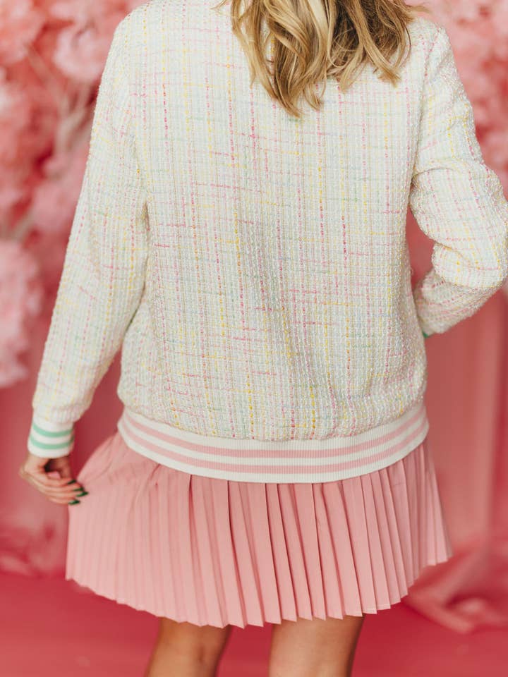 Brianna Cannon - Wholesale Cardigan - Women's - Pastel Tweed Cardigan