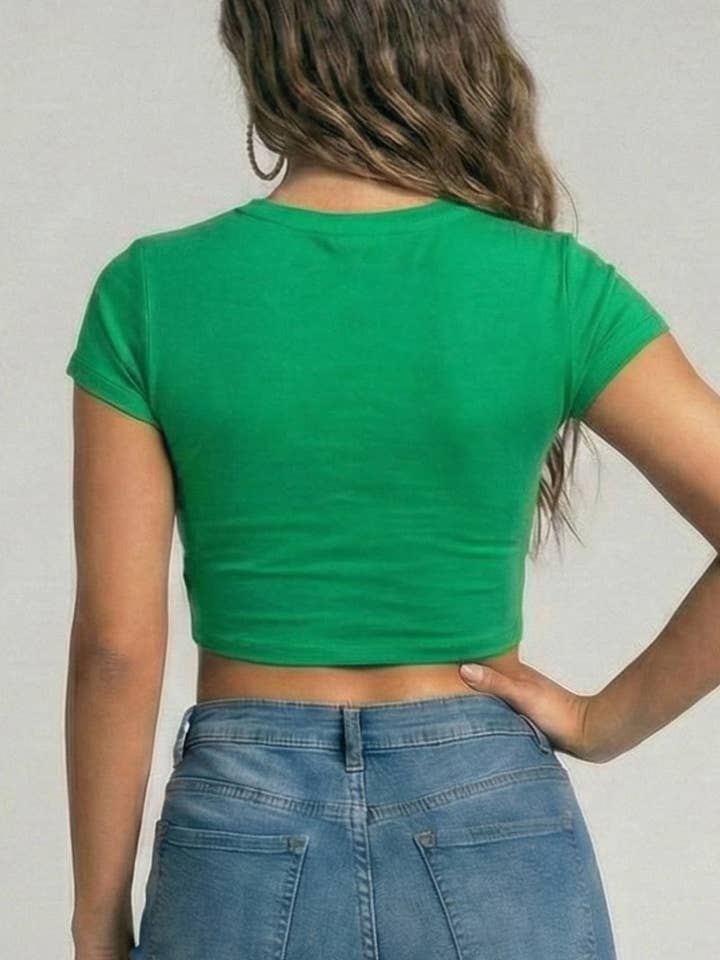 CAPELLA APPAREL - Wholesale Knit Top - Women's - Short Sleeve Roundneck Crop Top26