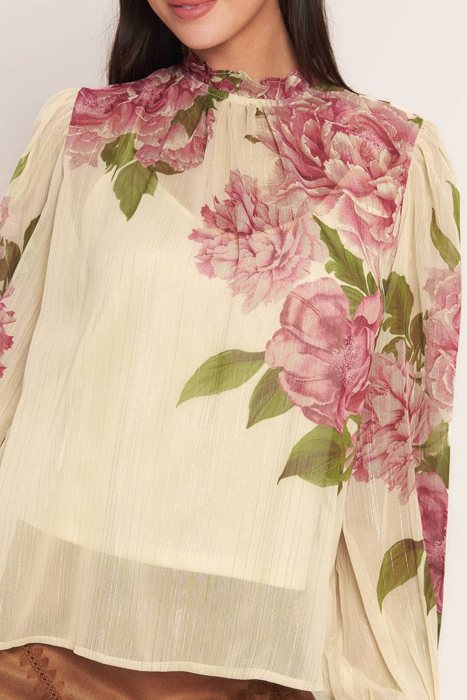 IVOIRE Un haut tissé imprimé - IT13885 en vente sur Faire5