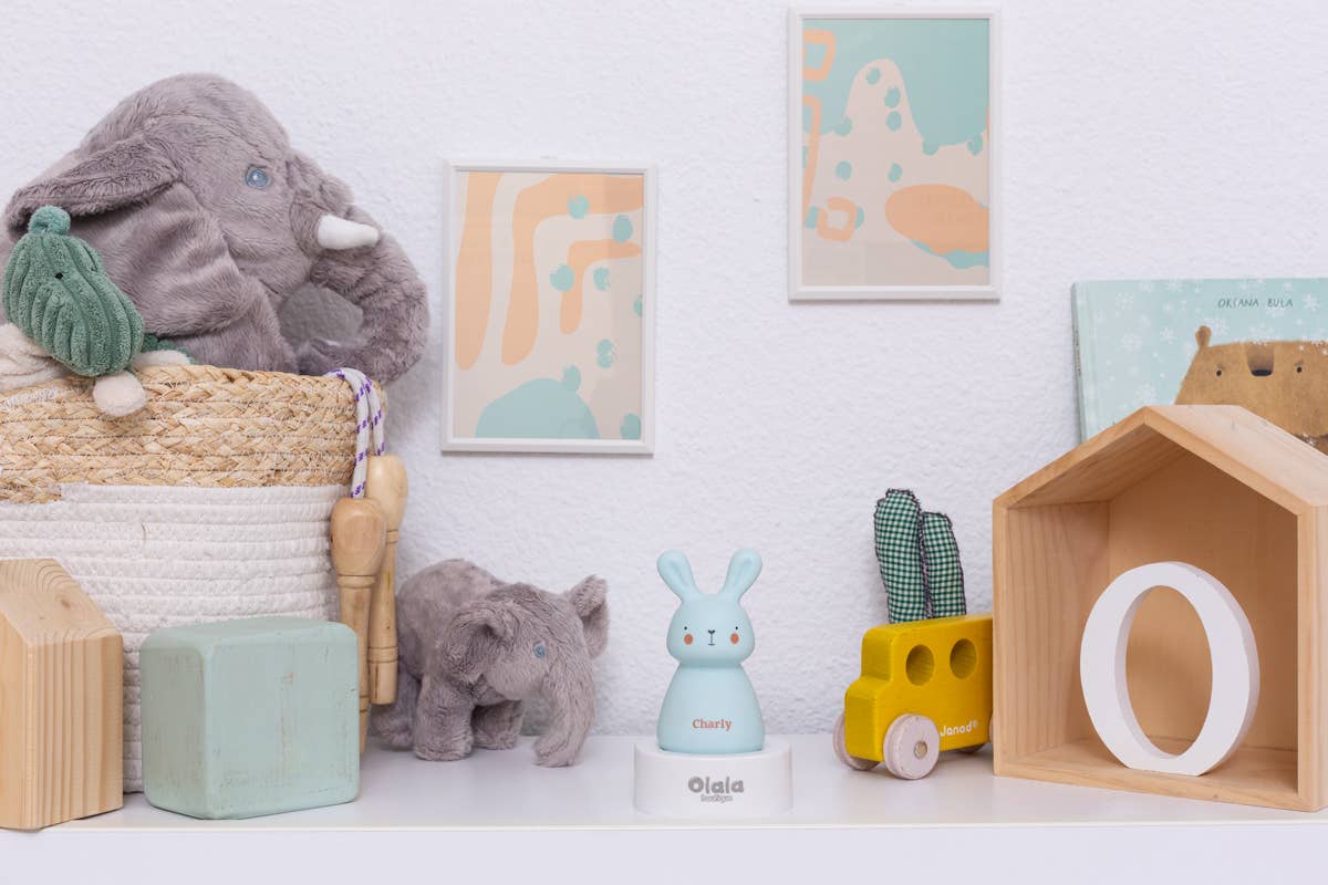 Olala Boutique - Wholesale Nachtlampje - Kinderen en baby - LED-nachtlampje Konijn Charly - Inductie-oplaadbaar - Blauw7