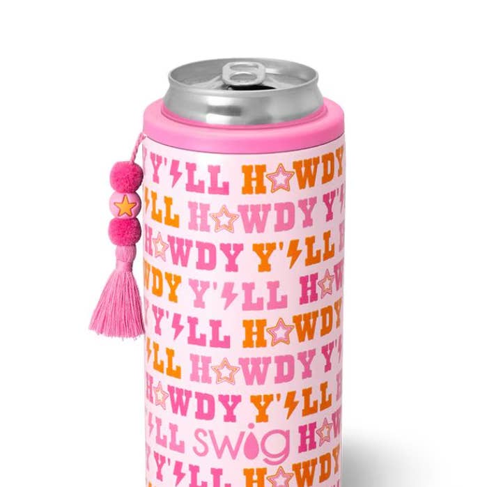 Howdy Y'all Skinny Can Cooler 12oz for wholesale by Grassy Creek Designs