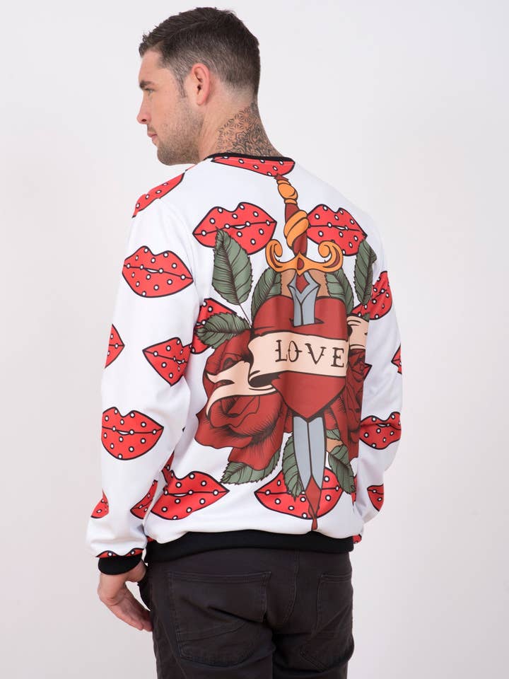 Sweat Unisexe Fishikii Kiss Love | SUD.47 pour la vente par Fishikii