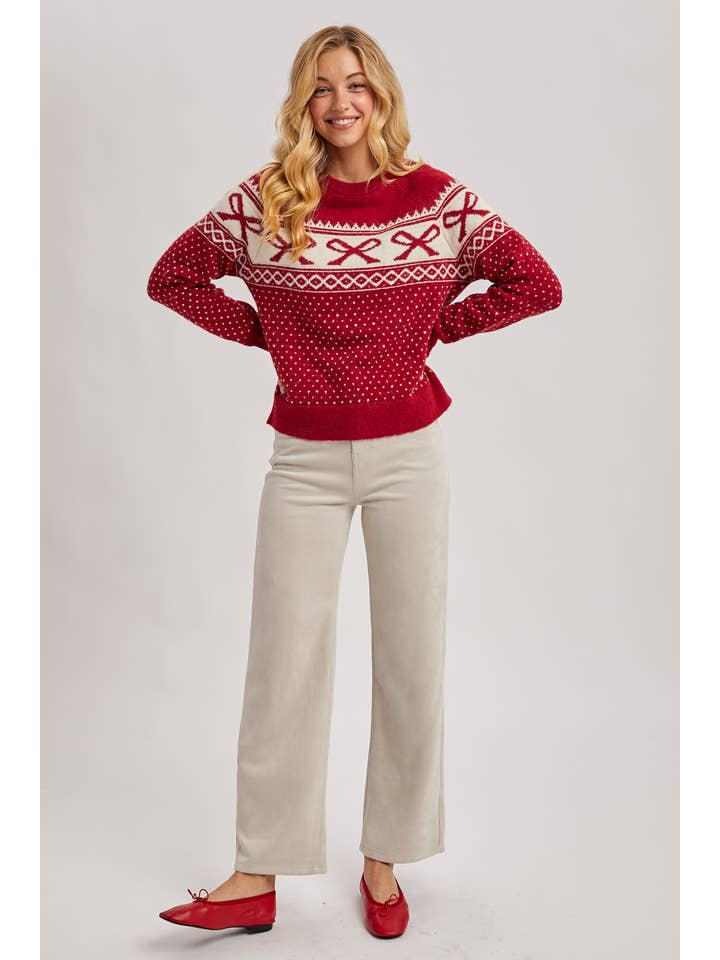 Peace Love Line - Wholesale Knit Sweater - Women's - PL8171 - FESTIVE HOLIDAY KNIT SWEATER7
