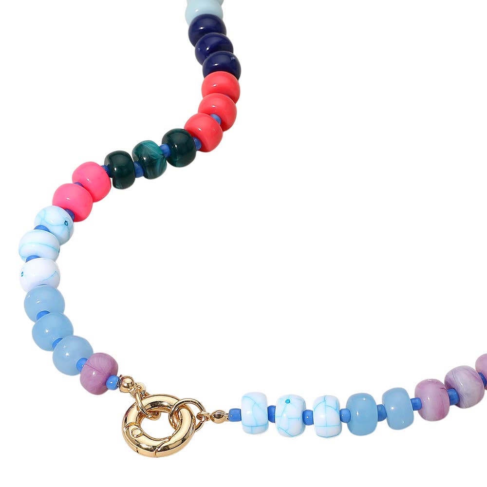 Sensibling Corp. - Wholesale Beaded/Pearl Necklace - Clasp Accent Disc Beaded Necklace11