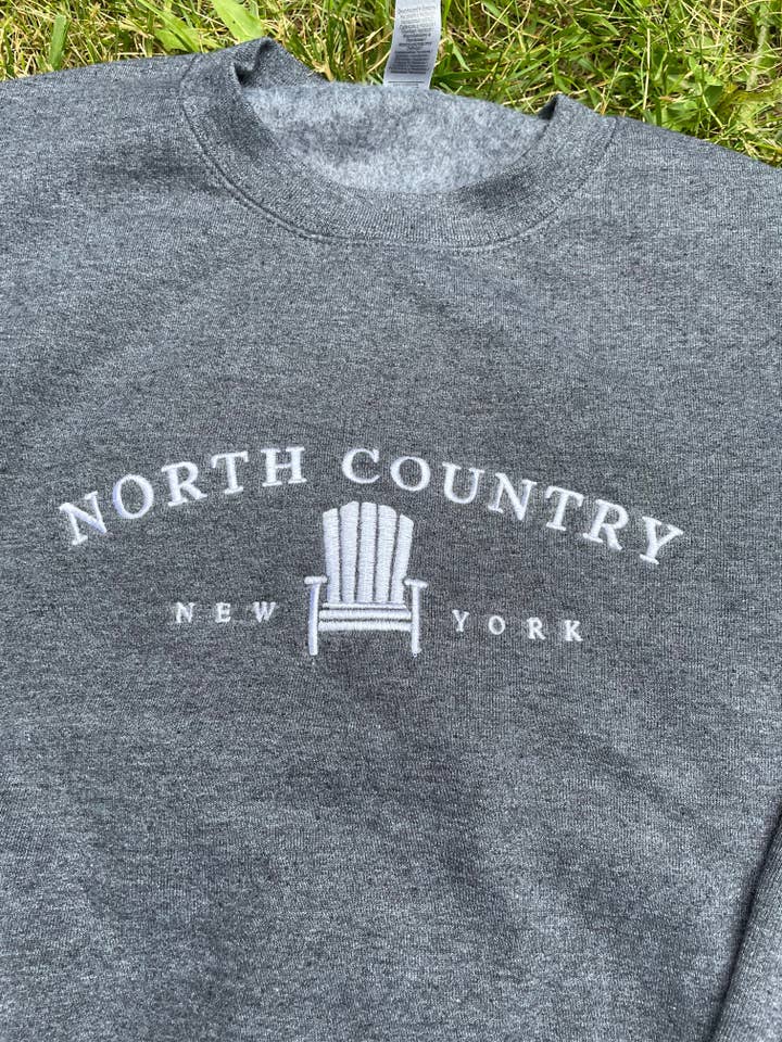 Just Wandering Co. - Wholesale Sweatshirt - Women's - North Country Gildan Crewneck | Plattsburgh, New York | Embr2