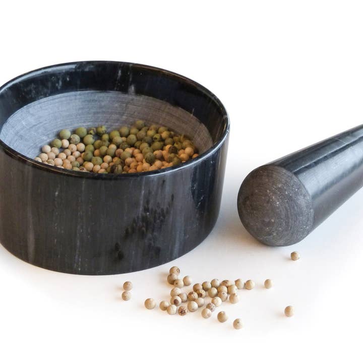 RSVP International - Wholesale Mortar & Pestle - Marble Mortal & Pestle - Black4