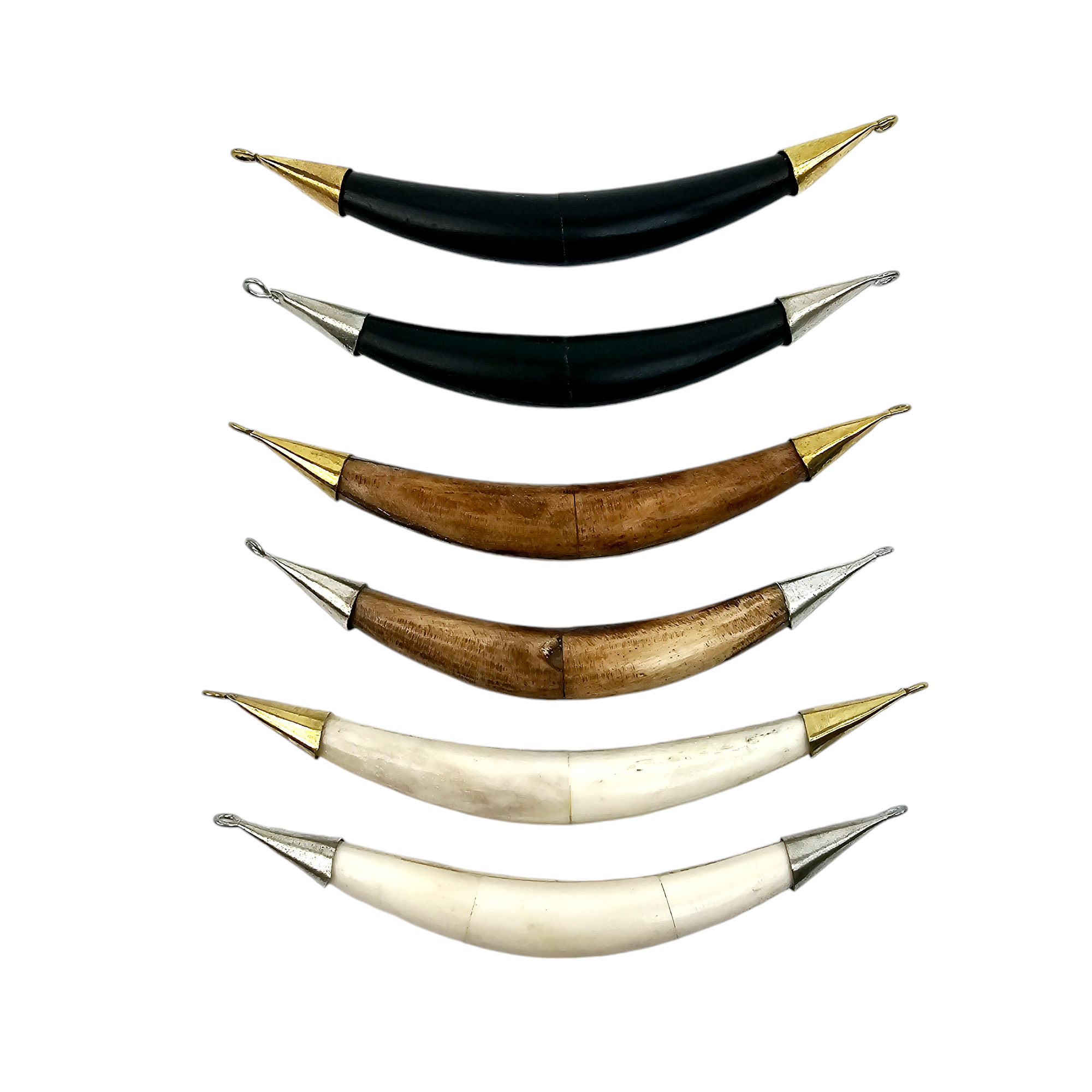 Jewelers Paradise - Wholesale Individual Charm/Pendant - Bone Sideways 6 inch Pendant - You Choose Color and Finish7