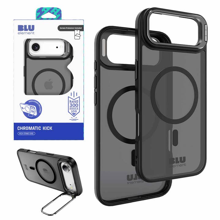 Chromatic Kick MagSafe Case WITH Screen Protector iPhone Air Black for wholesale by Blu Element