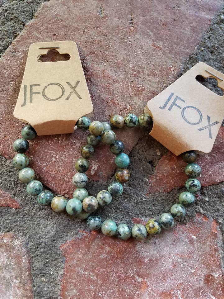 Afrikaanse Turkoois Armband (Verkrijgbaar in Verschillende Maten) voor wholesale door JFOX Jewelry