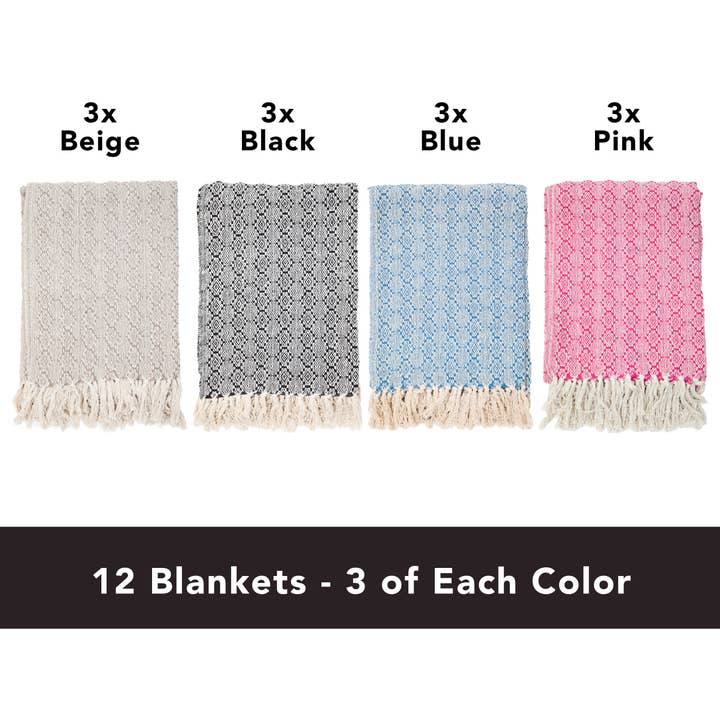 Arkwright Home - Wholesale Throw Blanket - Throw Blanket, Patterned Cotton with modern design5