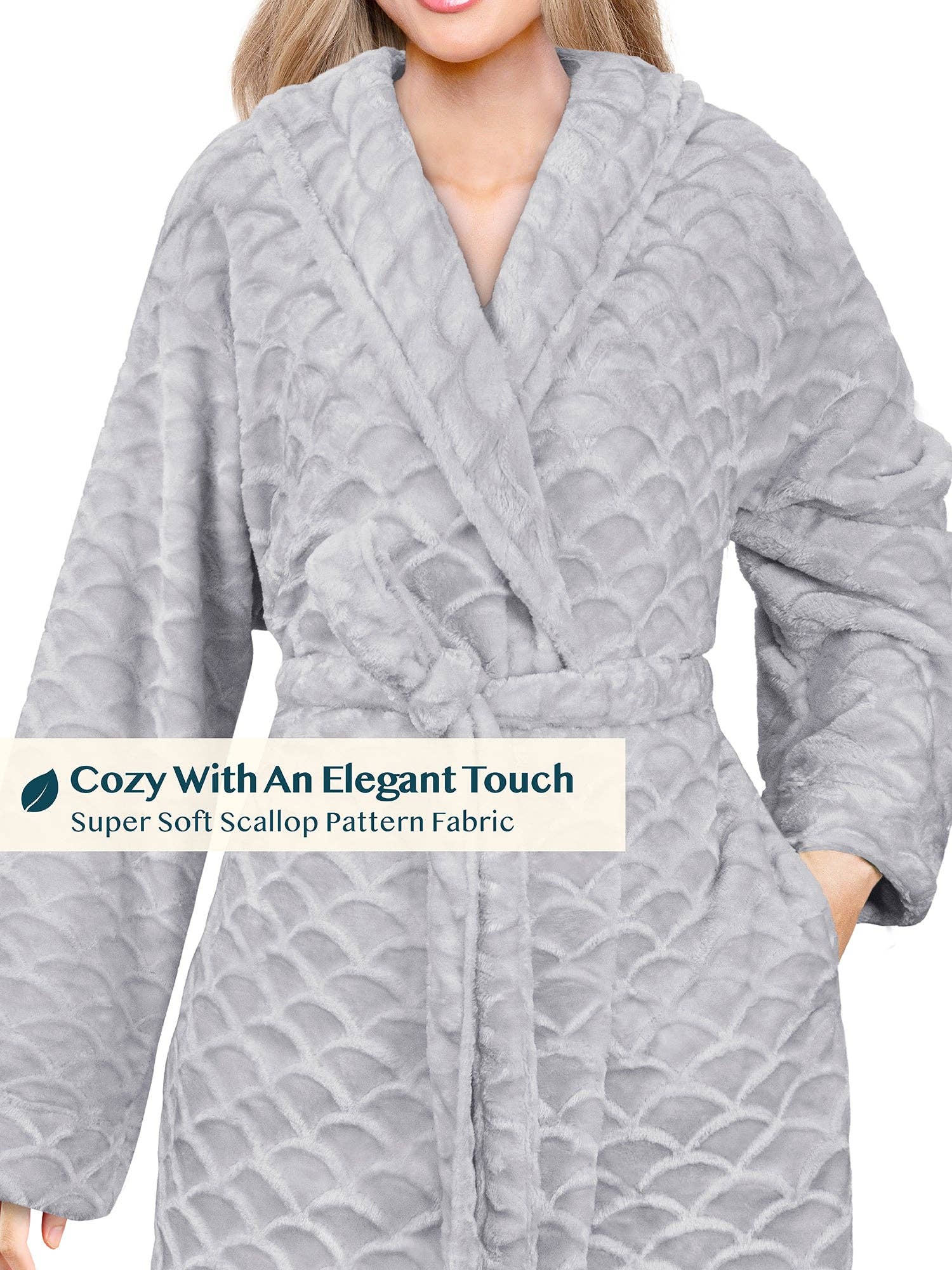 Pavilia - Wholesale Badjas - Dames - Dameskamerjas met geschulpte patroon24