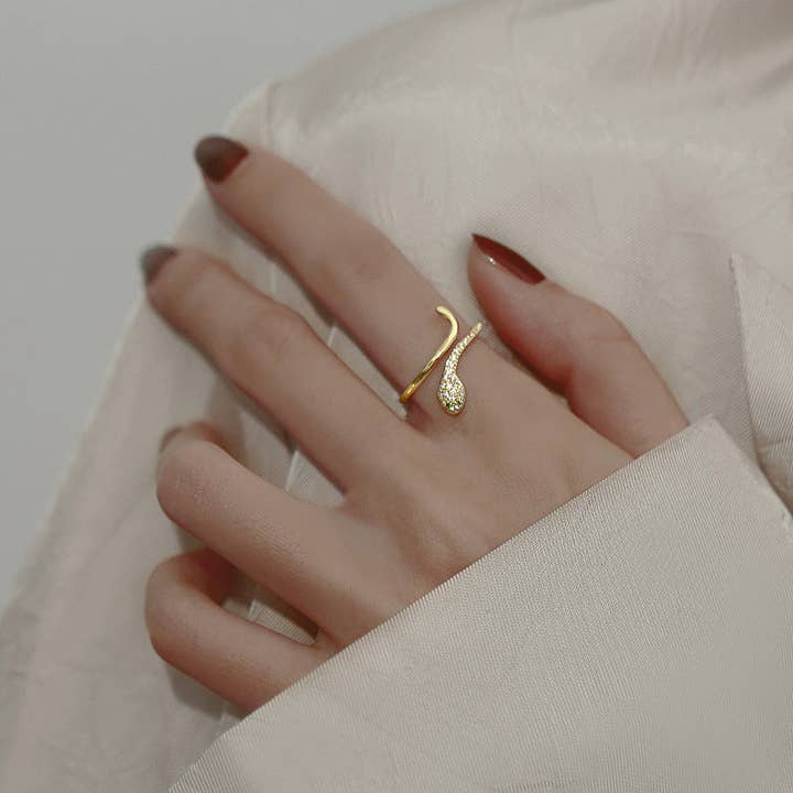 Perimade & Co. LLC – Engroshandel Ring med sten – Vintage slange stable omgåelsesring i 925 sterlingsølv1